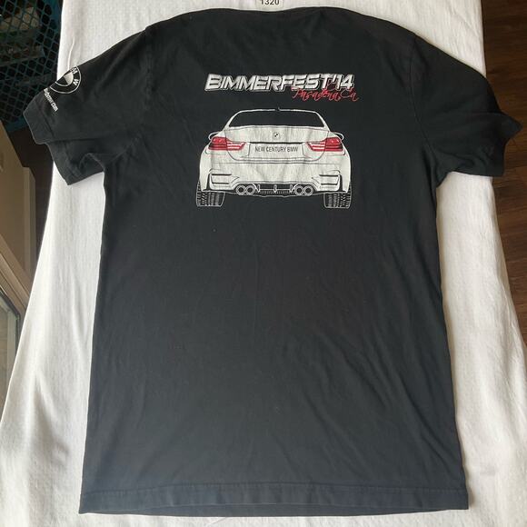 Canvas women’s Short Sleeve V-neck T-shirt size M, Solid Black, BMW Performance - Picture 8 of 8